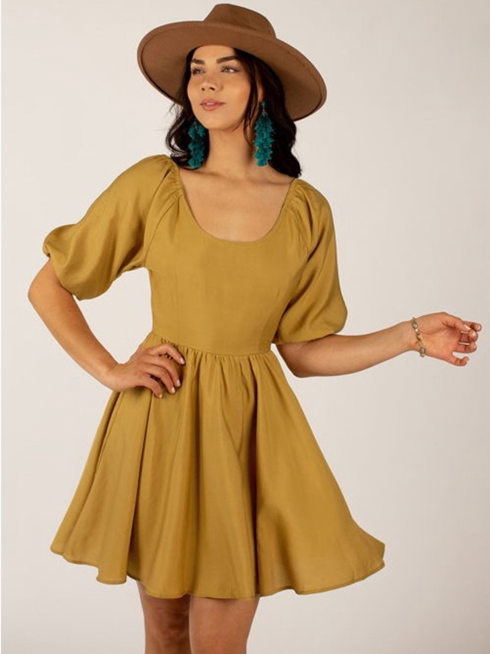 Joyfolie Women’s Genesis Dress in Honey size M Medium NWT